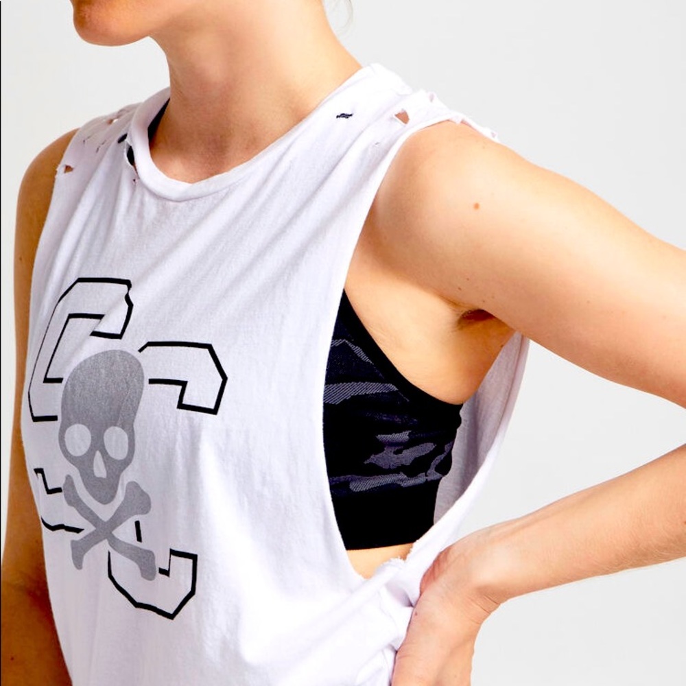 SOUL BY SOULCYCLE Distressed White Tank